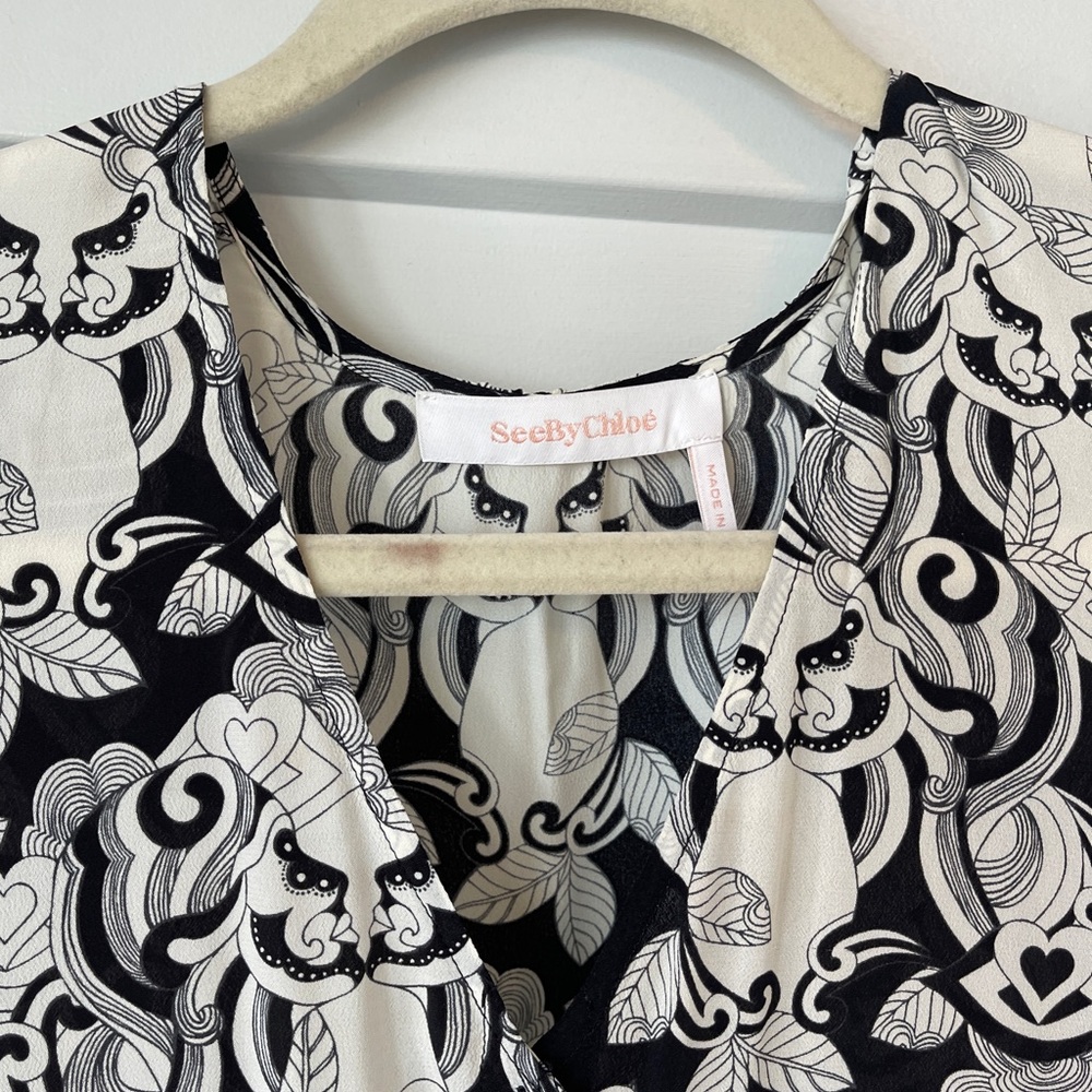 See by Chloe Printed Midi Length Dress
